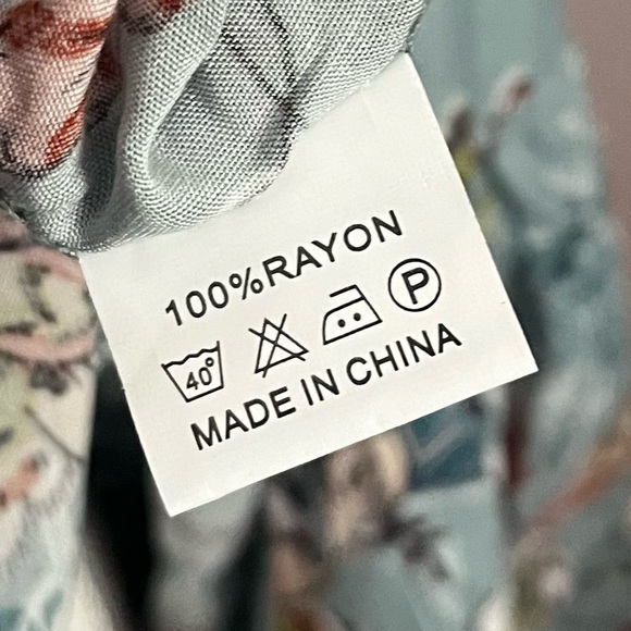 Jaase • NWT Light Teal Blue Floral Print Women's Top Tunic - Picture 4 of 9